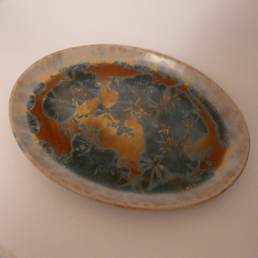 Crystalline glazed Oval Plate